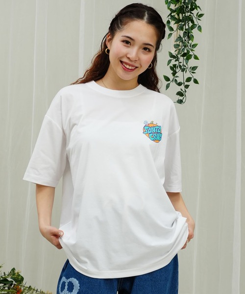 SANTA CRUZ（サンタクルーズ）の「【ムラサキスポーツ限定】SANTACRUZ/サンタクルーズ 半袖ラッシュガード 水陸両用 UVカット オーバーサイズ ユニセックス 502242633（Tシャツ/カットソー・レディース・ブラック/ホワイト・L/M）」の11枚目の写真