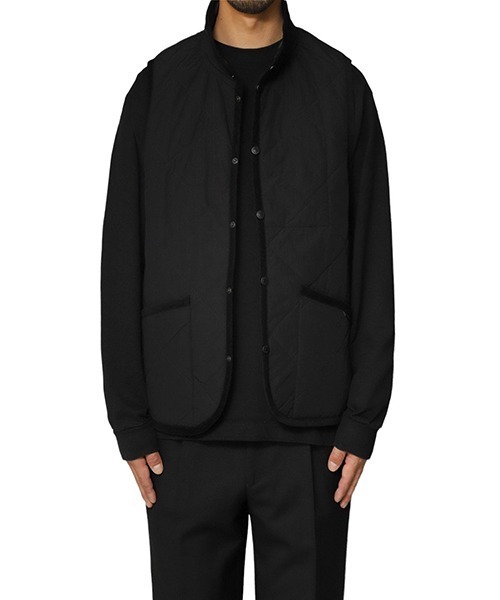 LAVENHAM(ラベンハム)レショップ別注ダウンベスト LAVENHAM / ラベンハム：BLACK EDITION MICKFIELD MENS：LV7023