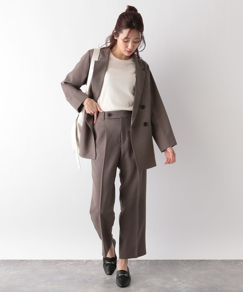 GLOBAL WORK(グローバルワーク)の「MATINEE LINE/シャーリングコンパクトT/108010(Tシャツ/カットソー・レディース・オフホワイト/ライトベージュ/ブラック/ライトブルー・LARGE/MEDIUM)」の5枚目の写真