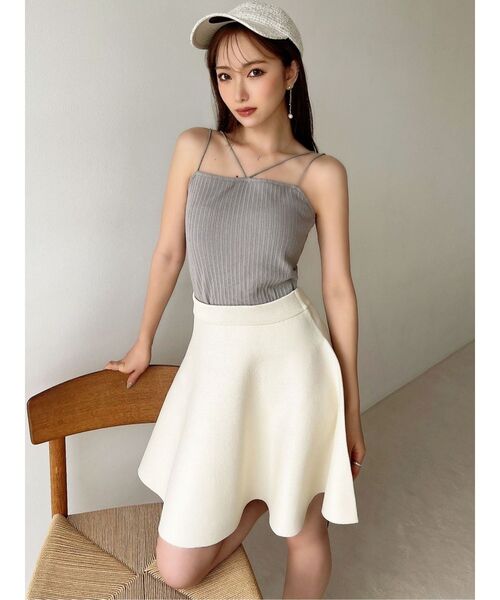 RESEXXY（リゼクシー）の「ビットチェーンアンサンブルトップス（カーディガン/ボレロ・レディース・グレー/ホワイト/ブラック・FREE）」の8枚目の写真