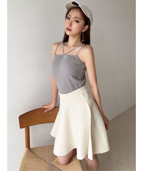 RESEXXY（リゼクシー）の「ビットチェーンアンサンブルトップス（カーディガン/ボレロ・レディース・グレー/ホワイト/ブラック・FREE）」の9枚目の写真