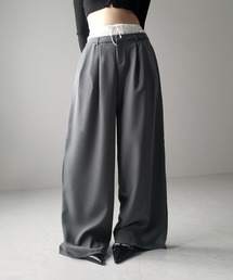 me+em select（ミームセレクト）の「※※【 選べる３サイズ 】ダブルウエストツータックワイドスラックス   ／ double waist 2 tuck wide slacks（スラックス・メンズ）」
