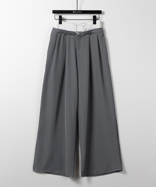 me+em select(ミームセレクト)の「※※【 選べる3サイズ 】ダブルウエストツータックワイドスラックス / double waist 2 tuck wide slacks(スラックス・レディース・ブラック/グレー・SMALL/MEDIUM/LARGE)」の15枚目の写真