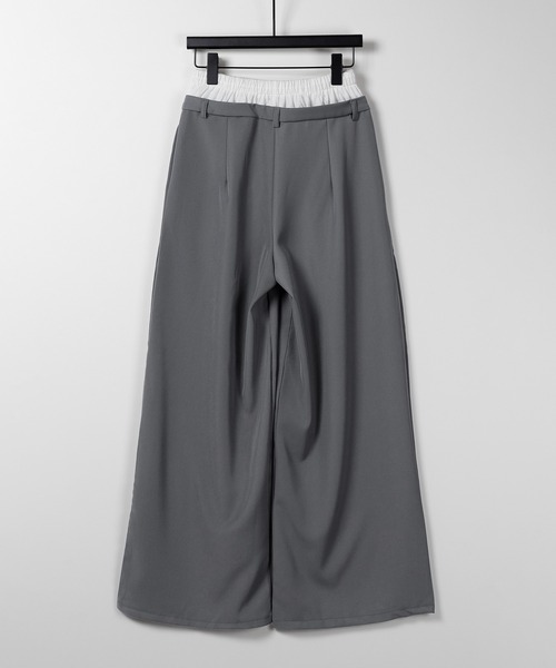 me+em select(ミームセレクト)の「※※【 選べる3サイズ 】ダブルウエストツータックワイドスラックス / double waist 2 tuck wide slacks(スラックス・レディース・ブラック/グレー・SMALL/MEDIUM/LARGE)」の16枚目の写真
