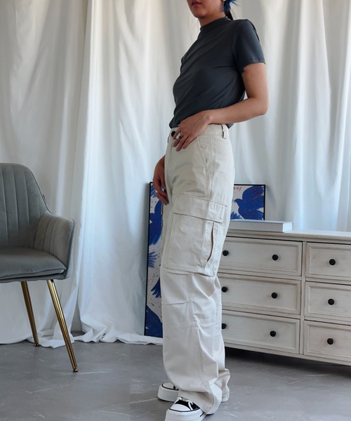 aimoha(アイモハ)の「【Aimoha】ストレートパンツ(その他パンツ・レディース・グリーン/レッド/ベージュ・SMALL/MEDIUM/LARGE)」の14枚目の写真