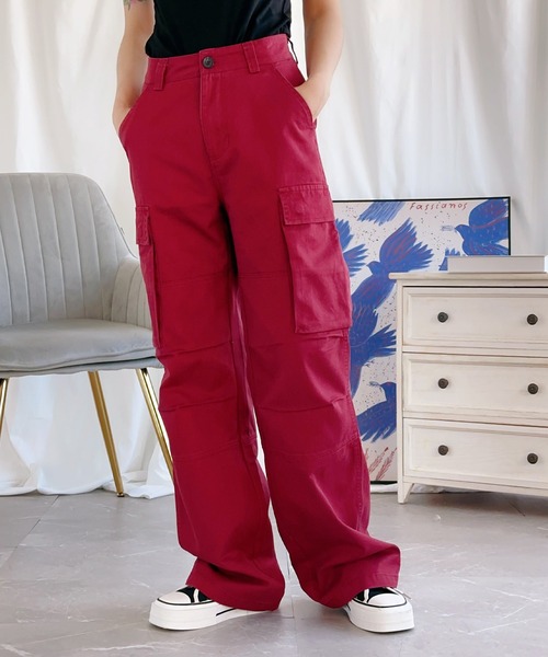 aimoha(アイモハ)の「【Aimoha】ストレートパンツ(その他パンツ・レディース・グリーン/レッド/ベージュ・SMALL/MEDIUM/LARGE)」の15枚目の写真