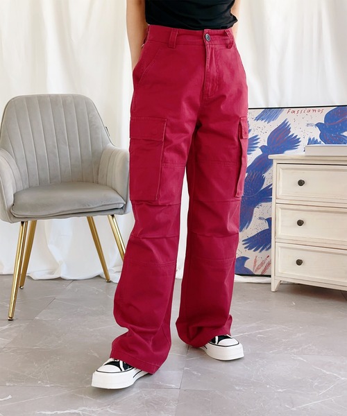 aimoha(アイモハ)の「【Aimoha】ストレートパンツ(その他パンツ・レディース・グリーン/レッド/ベージュ・SMALL/MEDIUM/LARGE)」の18枚目の写真