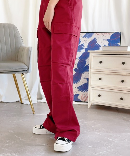 aimoha(アイモハ)の「【Aimoha】ストレートパンツ(その他パンツ・レディース・グリーン/レッド/ベージュ・SMALL/MEDIUM/LARGE)」の19枚目の写真