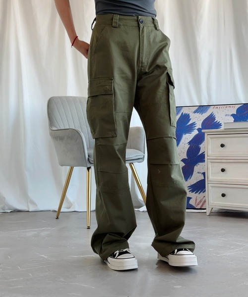 aimoha(アイモハ)の「【Aimoha】ストレートパンツ(その他パンツ・レディース・グリーン/レッド/ベージュ・SMALL/MEDIUM/LARGE)」の22枚目の写真