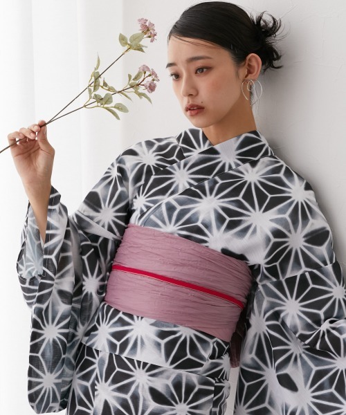 nissen（ニッセン）の「1人で着られる二部式浴衣　選べる5柄（浴衣・レディース・ホワイト×ネイビー/ブラック系/ベージュ系/ホワイト系/ネイビー系・S～Ｍ/L～LL）」の20枚目の写真