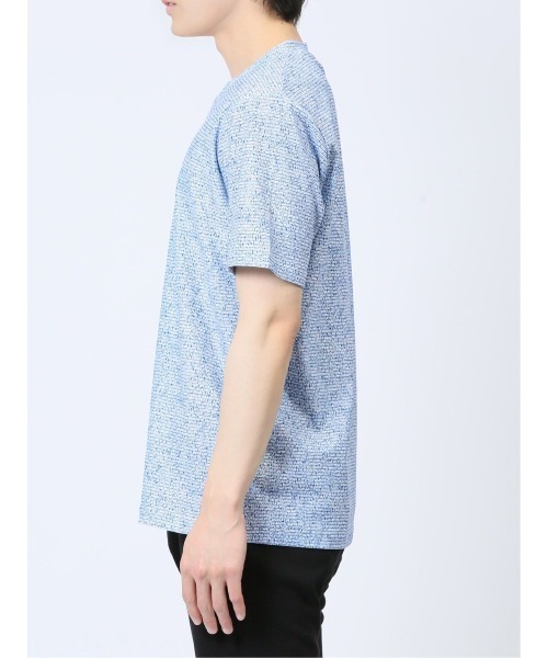 m.f.editorial(エムエフエディトリアル)の「【メッシュ ストレッチ】m.f.エディトリアル メンズ 転写 プリント Vネック 半袖 Tシャツ(Tシャツ/カットソー・メンズ・ライトグレー/ブルー/ホワイト×ブラック・MEDIUM/LARGE/X-LARGE)」の19枚目の写真