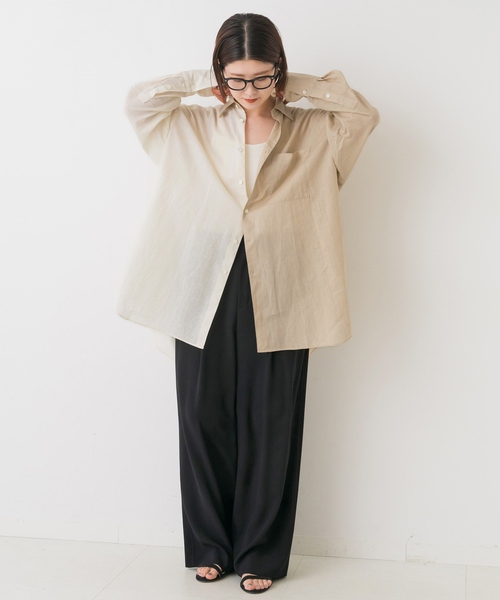 Spick & Span(スピックアンドスパン)の「コットンリネンロングシャツ(シャツ/ブラウス・レディース・ベージュ/ピンク系その他・FREE)」の22枚目の写真