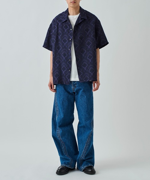 superNova./スーパーノヴァ】Aloha shirt-Damask jacquard（シャツ 