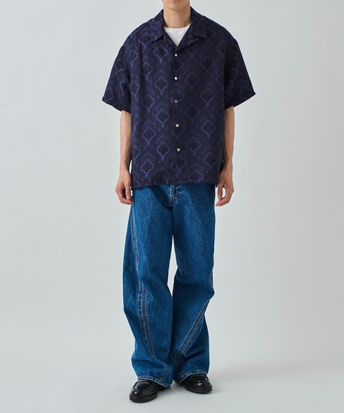 superNova.(スーパーノヴァ)の「【superNova./スーパーノヴァ】Aloha shirt-Damask jacquard(シャツ/ブラウス・メンズ・パープル・S/M)」の3枚目の写真