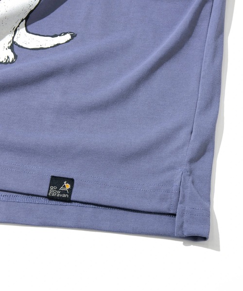 go slow caravan（ゴースローキャラバン）の「Drymix カキ氷猫TEE（Tシャツ/カットソー・メンズ・ネイビー/ラベンダー/ライム・X-LARGE/LARGE/MEDIUM/SMALL）」の13枚目の写真