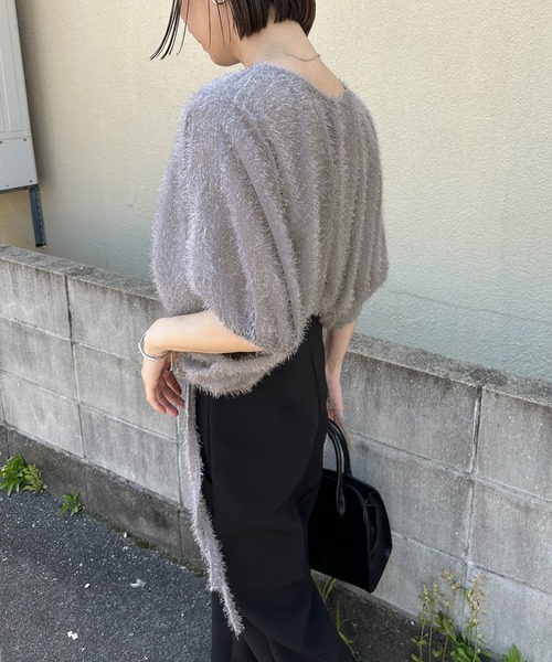 select MOCA(セレクトモカ)の「フリンジリボンショートブラウス(シャツ/ブラウス・レディース・アイボリー/グレー/ブラック・FREE)」の17枚目の写真