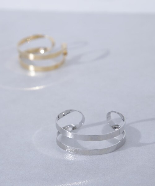 N.（N. Natural Beauty Basic）（エヌエヌナチュラルビューティーベーシック）の「ダブルラインバングル（バングル/リストバンド・レディース・シルバー/ゴールド・FREE）」の6枚目の写真
