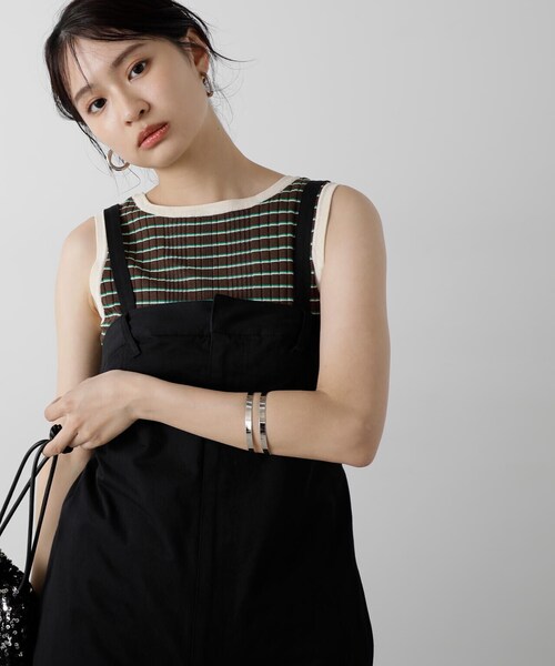 N.（N. Natural Beauty Basic）（エヌエヌナチュラルビューティーベーシック）の「ダブルラインバングル（バングル/リストバンド・レディース・シルバー/ゴールド・FREE）」の8枚目の写真