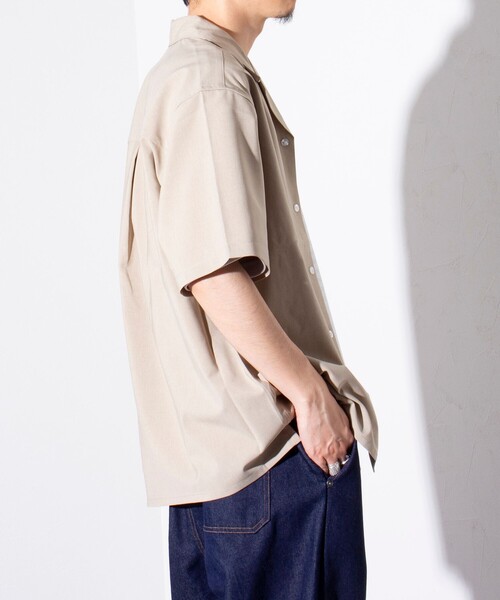 GLOSTER（グロスター）の「【GLOSTER/グロスター】フレンチブルドッグ刺繍 COOLMAX オープンカラーシャツ（シャツ/ブラウス・メンズ・オリーブ/ブラック系その他/ダークネイビー/ベージュ・M/L/S）」の17枚目の写真