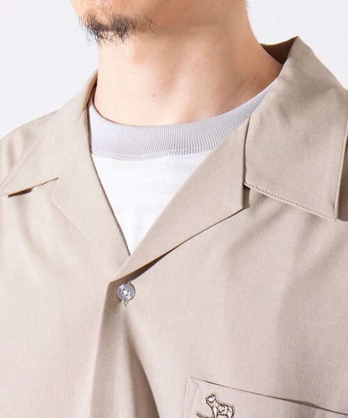 GLOSTER（グロスター）の「【GLOSTER/グロスター】フレンチブルドッグ刺繍 COOLMAX オープンカラーシャツ（シャツ/ブラウス・メンズ・オリーブ/ブラック系その他/ダークネイビー/ベージュ・M/L/S）」の21枚目の写真