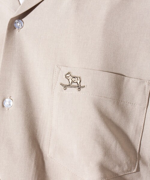 GLOSTER（グロスター）の「【GLOSTER/グロスター】フレンチブルドッグ刺繍 COOLMAX オープンカラーシャツ（シャツ/ブラウス・メンズ・オリーブ/ブラック系その他/ダークネイビー/ベージュ・M/L/S）」の22枚目の写真