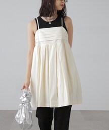 FREE'S MART（フリーズマート）の「コットンタックデザインミニキャミソールワンピース（ワンピース）」