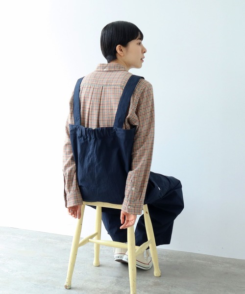 PAR ICI（パーリッシィ）の「ネルチェック 丸襟ボタンダウンシャツ（シャツ/ブラウス・レディース・ネイビー/ベージュ/アイボリー/ホワイト・FREE）」の20枚目の写真