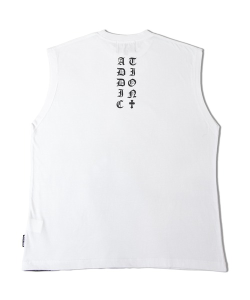 GALLIS ADDICTION（ガリスアディクション）の「GA PHOTO NO-SLEEVE（タンクトップ・メンズ・ホワイト/ブラック・FREE）」の3枚目の写真