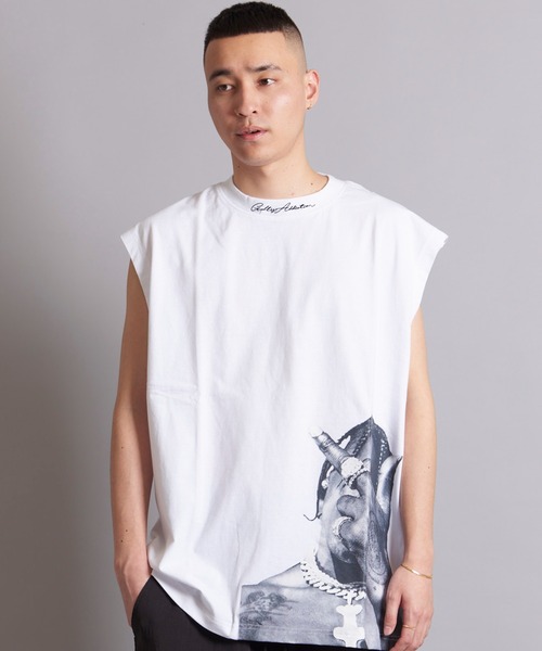 GALLIS ADDICTION（ガリスアディクション）の「GA PHOTO NO-SLEEVE（タンクトップ・メンズ・ホワイト/ブラック・FREE）」の16枚目の写真