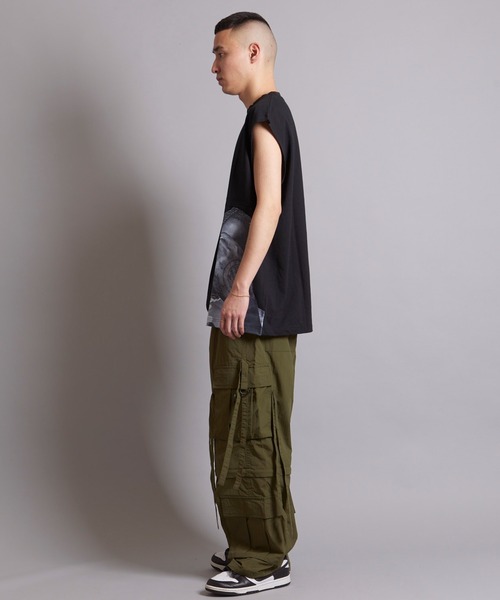 GALLIS ADDICTION（ガリスアディクション）の「GA PHOTO NO-SLEEVE（タンクトップ・メンズ・ホワイト/ブラック・FREE）」の10枚目の写真