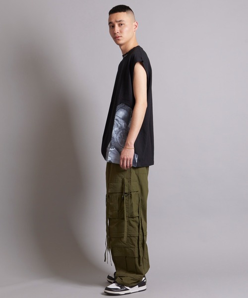 GALLIS ADDICTION（ガリスアディクション）の「GA PHOTO NO-SLEEVE（タンクトップ・メンズ・ホワイト/ブラック・FREE）」の11枚目の写真