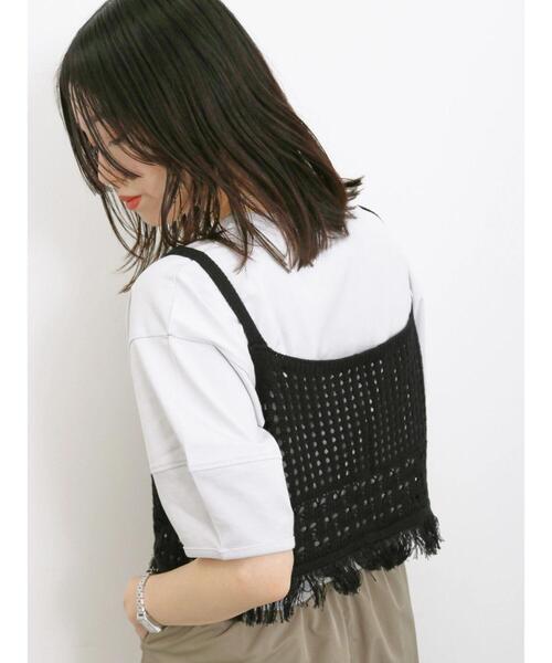 Samansa Mos2 blue(サマンサモスモスブルー)の「【USAコットン】ランタンスリーブTシャツ(Tシャツ/カットソー・レディース・オフホワイト/チャコールグレー/シルバーグレー・F)」の3枚目の写真