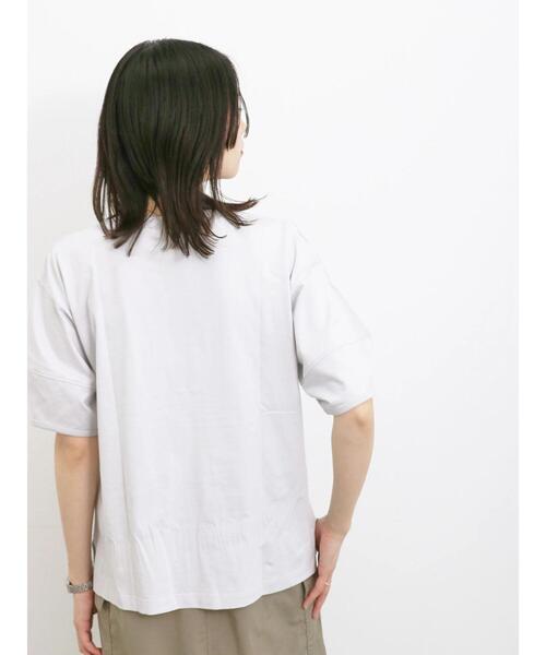Samansa Mos2 blue(サマンサモスモスブルー)の「【USAコットン】ランタンスリーブTシャツ(Tシャツ/カットソー・レディース・オフホワイト/チャコールグレー/シルバーグレー・F)」の19枚目の写真