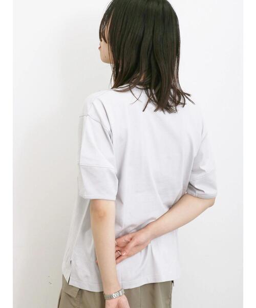 Samansa Mos2 blue(サマンサモスモスブルー)の「【USAコットン】ランタンスリーブTシャツ(Tシャツ/カットソー・レディース・オフホワイト/チャコールグレー/シルバーグレー・F)」の11枚目の写真