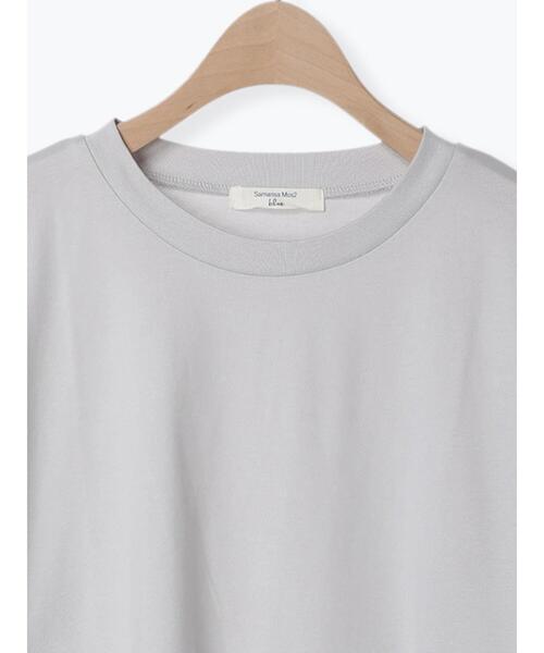 Samansa Mos2 blue(サマンサモスモスブルー)の「【USAコットン】ランタンスリーブTシャツ(Tシャツ/カットソー・レディース・オフホワイト/チャコールグレー/シルバーグレー・F)」の16枚目の写真