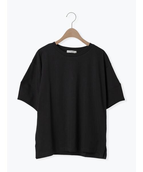 Samansa Mos2 blue(サマンサモスモスブルー)の「【USAコットン】ランタンスリーブTシャツ(Tシャツ/カットソー・レディース・オフホワイト/チャコールグレー/シルバーグレー・F)」の10枚目の写真