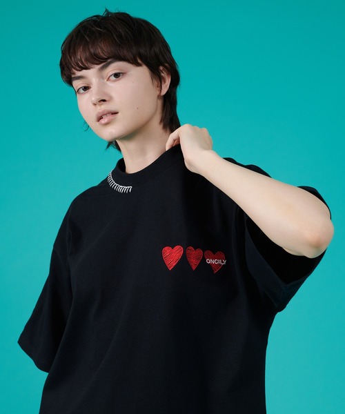 ハート　Heart Tシャツ Lサイズ ハートロゴTシャツ FX22S196【Fano Studios】-ファッション通販