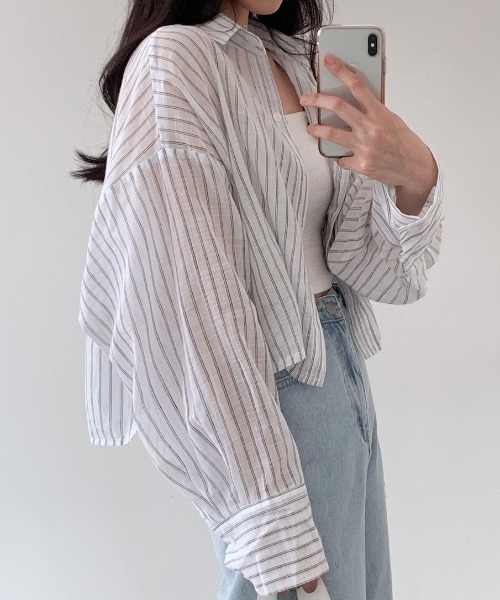 アパルトモン リジエール 25SS ストライプシアーシャツ