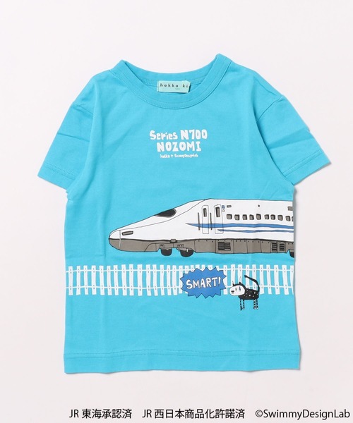 HAKKA KIDS(ハッカキッズ)の「人気の乗り物プリントTシャツ(Tシャツ/カットソー・キッズ・イエロー/オレンジ/ネイビー/ライトブルー/杢グレー・100cm/110cm/120cm/130cm)」の1枚目の写真