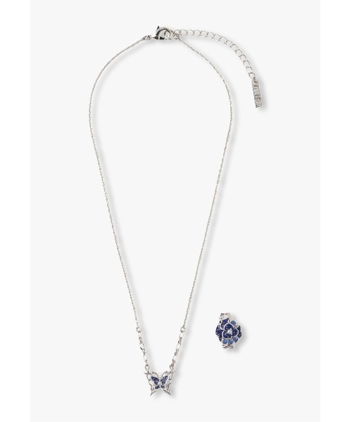 ANNA SUI（アナスイ）の「誕生石カラー ネックレス＆イヤーカフセット（ネックレス・レディース・ホワイト/ピンク/グリーン/パープル/ネイビー/イエロー/ローズ/ブルー/ターコイズブルー/ライトブルー/エメラルド/レッド・ONE SIZE）」の6枚目の写真