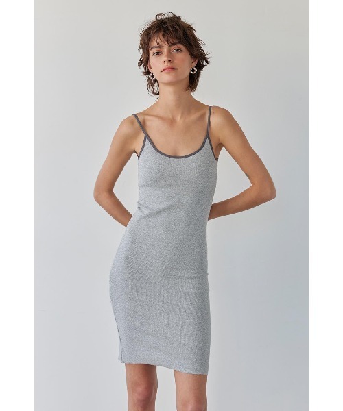 ALEXIA STAM(アリシアスタン)の「Padded Rib Camisole Midi Dress /パッドinリブミディワンピース(ワンピース・レディース・ブラック/グレー/モカ/オフホワイト・M/S)」の4枚目の写真