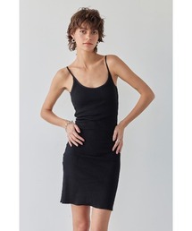 Padded Rib Camisole Midi Dress /パッドinリブミディワンピース