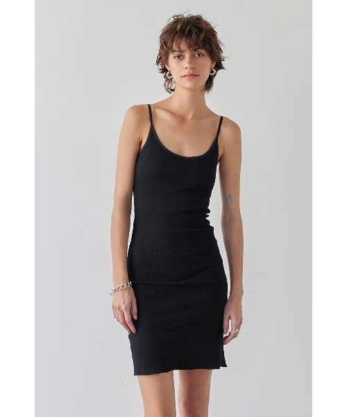 アリシアスタン☆Wellness Rib Dress ブラックM ALEXIA STAM（アリシアスタン）の「Wellness Rib Long Dress
