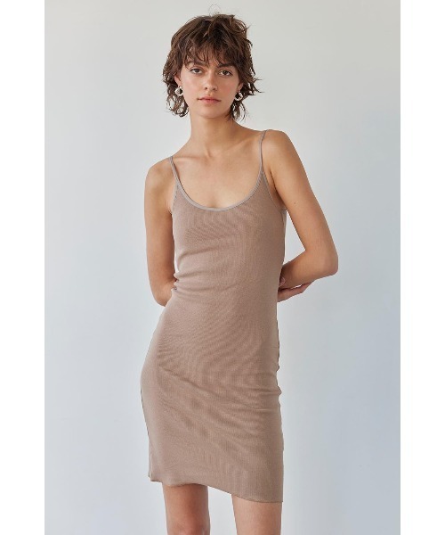 ワンピース Rib Bare Top Dress / alexia stam セール】Rib Bare Top Dress /ベアトップワンピース（ワンピース