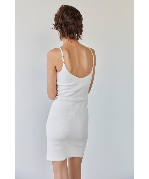 セール】Padded Rib Camisole Midi Dress /パッドinリブミディ
