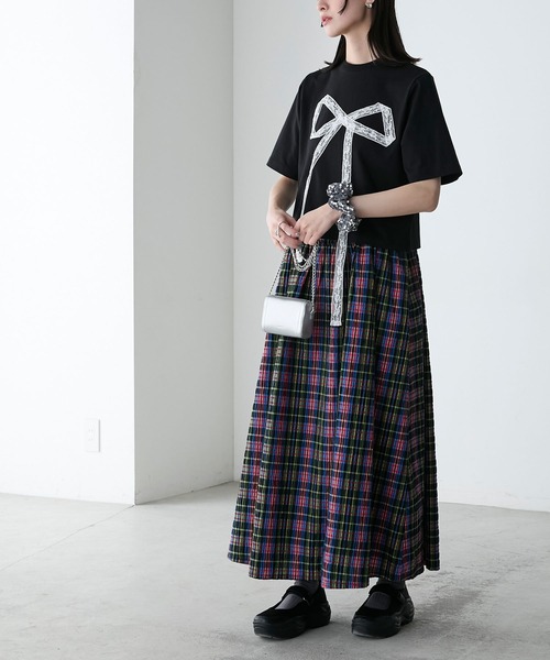 forksy.】レースリボンドッキングTシャツ forksy.│MONO-MART