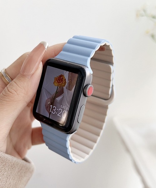 LUON(ルオン)の「LUON / Apple Watch Band / 磁気式アップルウォッチ バンド(デジタル腕時計・レディース・グリーン系1/パープル系2/ホワイト系1/ホワイト系2/ブラウン系1/レッド系1/ブラック系1/グリーン系2/パープル系1/グレー系1/イエロー系1/ピンク系1/ピンク系2/ブルー系1・A/B)」の8枚目の写真