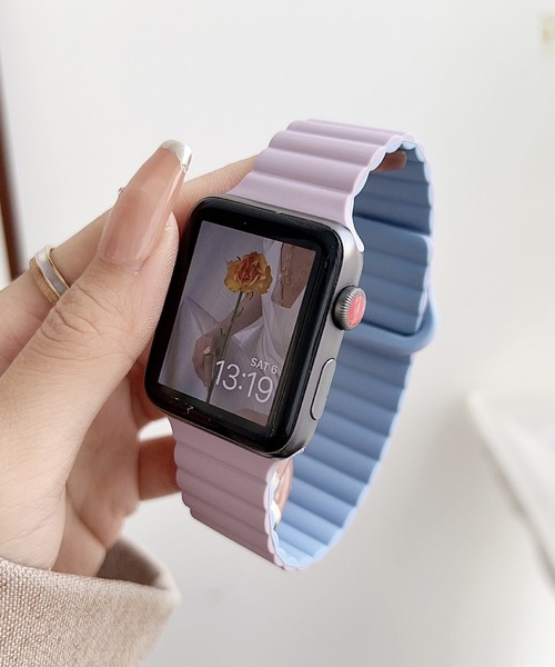 LUON(ルオン)の「LUON / Apple Watch Band / 磁気式アップルウォッチ バンド(デジタル腕時計・レディース・グリーン系1/パープル系2/ホワイト系1/ホワイト系2/ブラウン系1/レッド系1/ブラック系1/グリーン系2/パープル系1/グレー系1/イエロー系1/ピンク系1/ピンク系2/ブルー系1・A/B)」の10枚目の写真