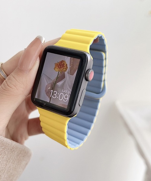 LUON(ルオン)の「LUON / Apple Watch Band / 磁気式アップルウォッチ バンド(デジタル腕時計・レディース・グリーン系1/パープル系2/ホワイト系1/ホワイト系2/ブラウン系1/レッド系1/ブラック系1/グリーン系2/パープル系1/グレー系1/イエロー系1/ピンク系1/ピンク系2/ブルー系1・A/B)」の11枚目の写真