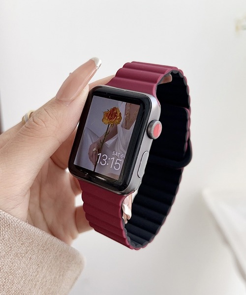 LUON(ルオン)の「LUON / Apple Watch Band / 磁気式アップルウォッチ バンド(デジタル腕時計・レディース・グリーン系1/パープル系2/ホワイト系1/ホワイト系2/ブラウン系1/レッド系1/ブラック系1/グリーン系2/パープル系1/グレー系1/イエロー系1/ピンク系1/ピンク系2/ブルー系1・A/B)」の14枚目の写真
